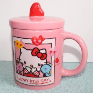 Hello Kitty Happy Kiss Day  Mug Cup W/Cover